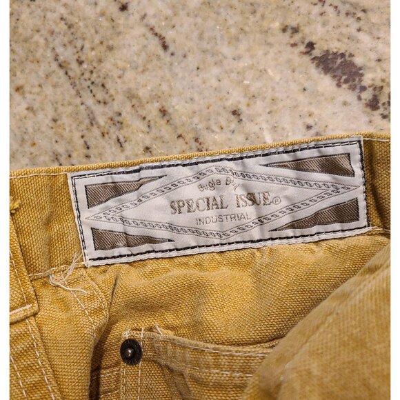 Vintage Bugle Boy Special Issue Industrial Men Size 36L Tan Tapered Jeans - Picture 10 of 16